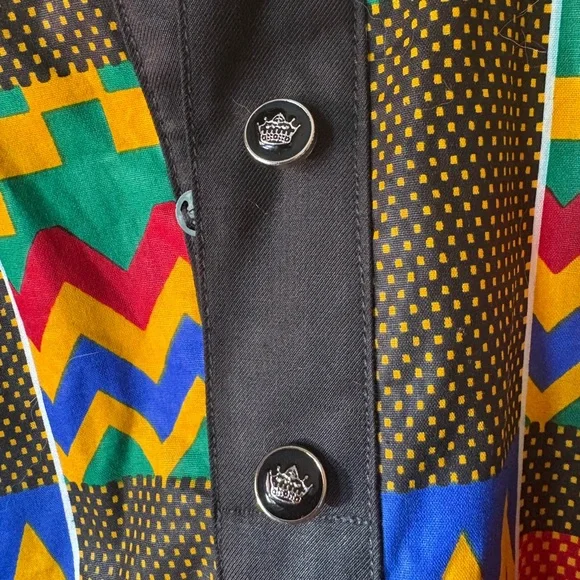 Black/Multicolor Men's Jacket - Picture 3 of 6